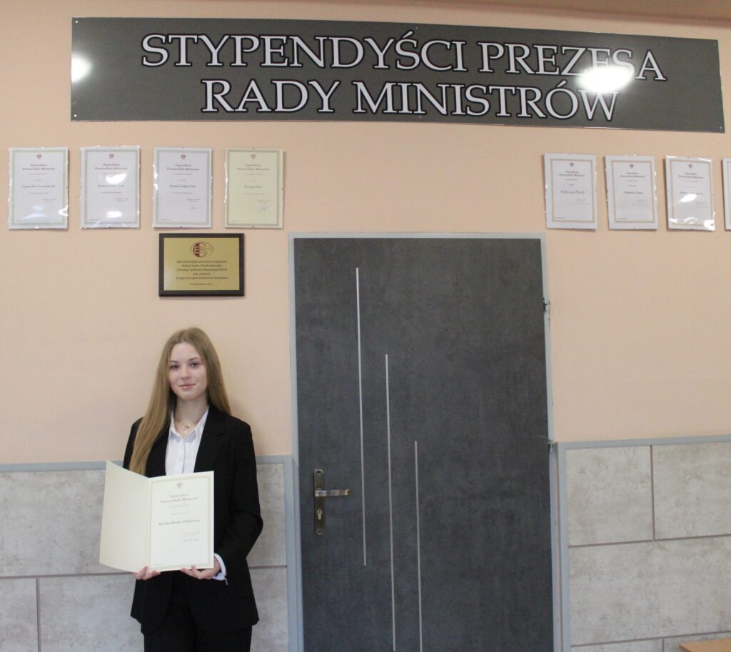 Martyna Zbójniewicz stypendystka
